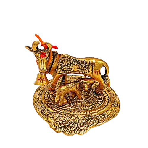 Metal Cow with calf